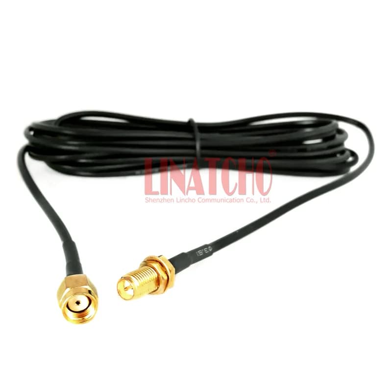 Cavo jumper coassiale RG174 da 3 m Cavo di prolunga connettore antenna WiFi RP SMA femmina a RP SMA maschio