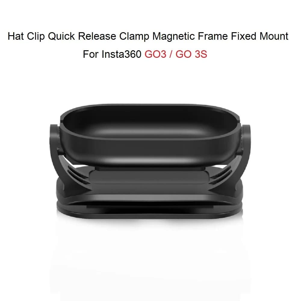 PULUZ Easy Clip Hat Clip Quick Release Clamp Magnetic Frame Fixed Mount For Insta360 GO3 Thumb Camera Accessories