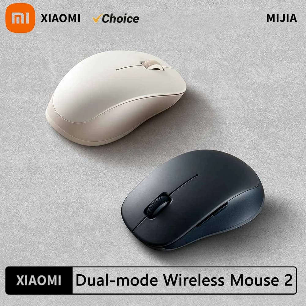 Nuovo Xiaomi Wireless Bluetooth Dual-Mode Mouse 2 1200 DPI Comfort Curve 2.4GHz Ottico Muto Laptop Notebook Ufficio Gioco Portatile