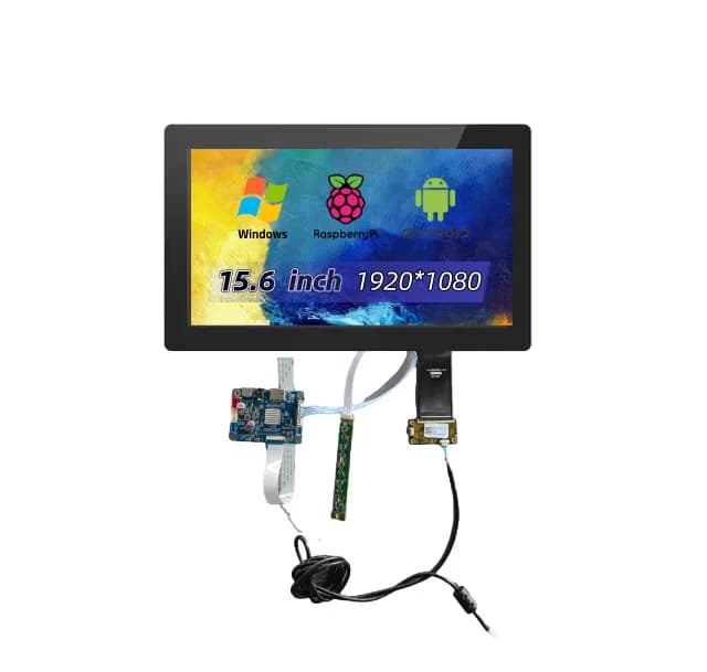 YZY Display Touch Screen from 15.6 Inches 1920x1080 with Driver Card Compatible with Raspberry Pi Android Windows