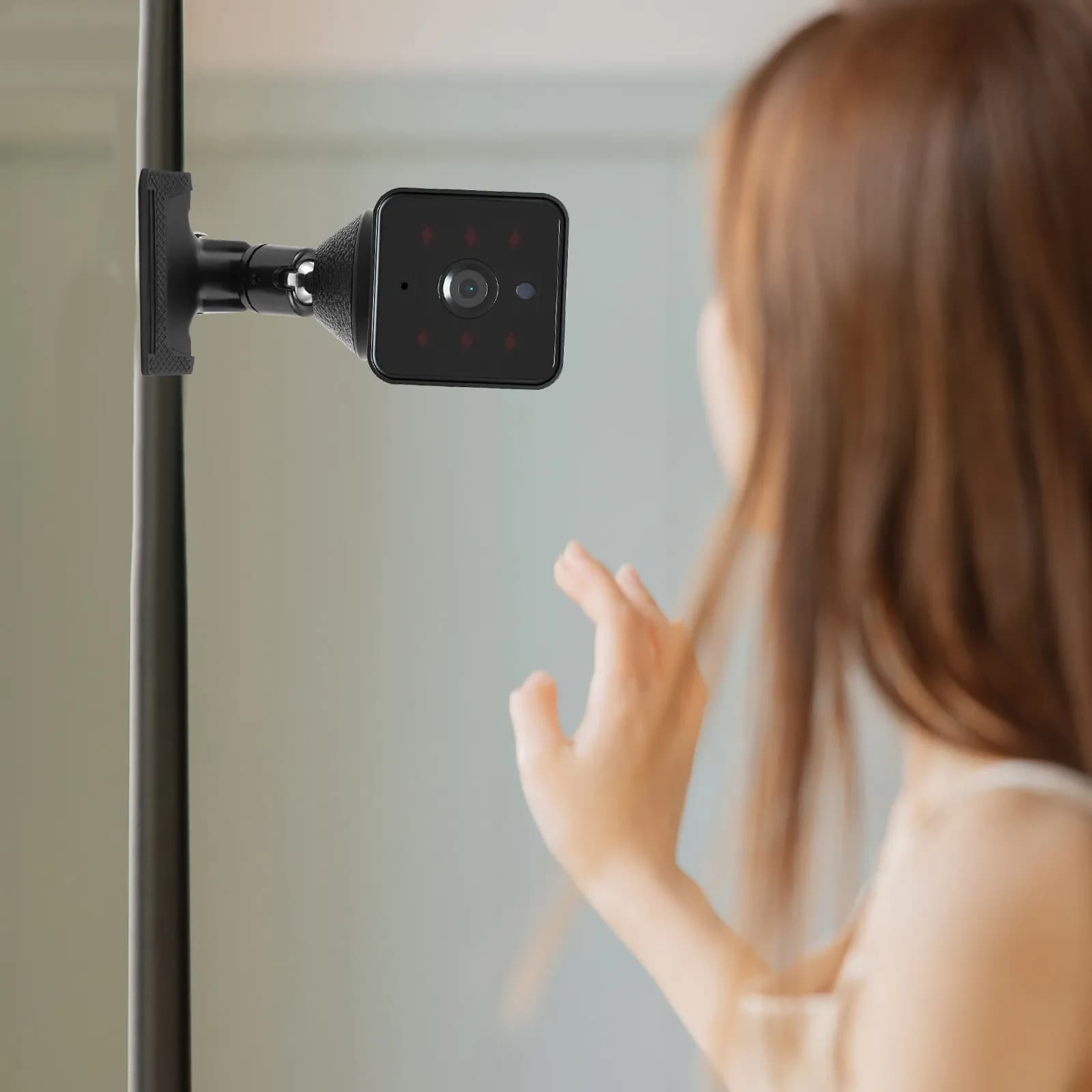 Supporto a clip da scrivania in lega di alluminio robusto da 2 pezzi per telecamera di sicurezza, webcam, anello luminoso, supporto a morsetto da tavolo