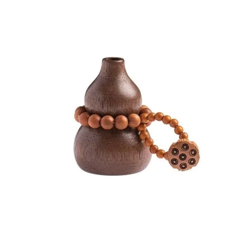 Natural Wood Gourd Diffuser Bottle Hollow Wooden Aroma Pendant with Lanyard Car Diffuser Essential Oil Gourd Home Ornament