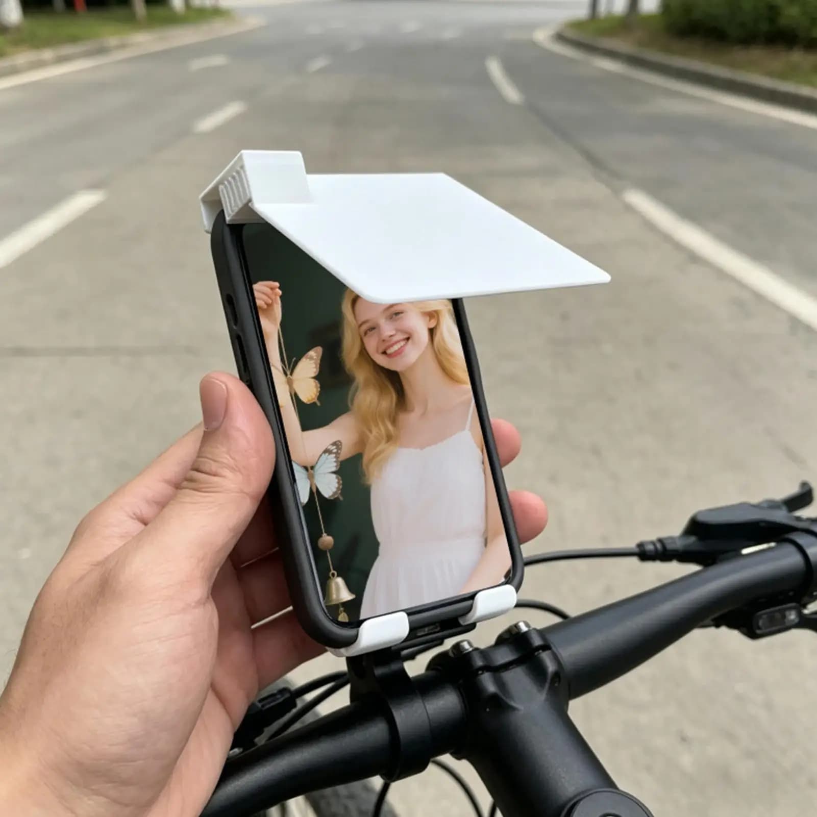 Phone Screen Sun Shade Clip Anti-Glare Foldable Hood Smartphone Screen Hood for Privacy Protection Outdoor Travel Camping Hiking