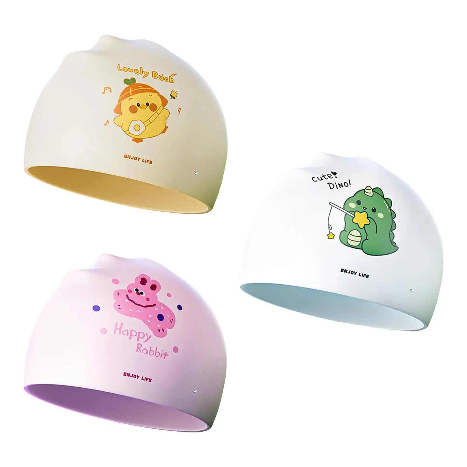 Children's swim hat, comfortable water resistant elastic shower hat for diving, beach, summer surfing, water sports
