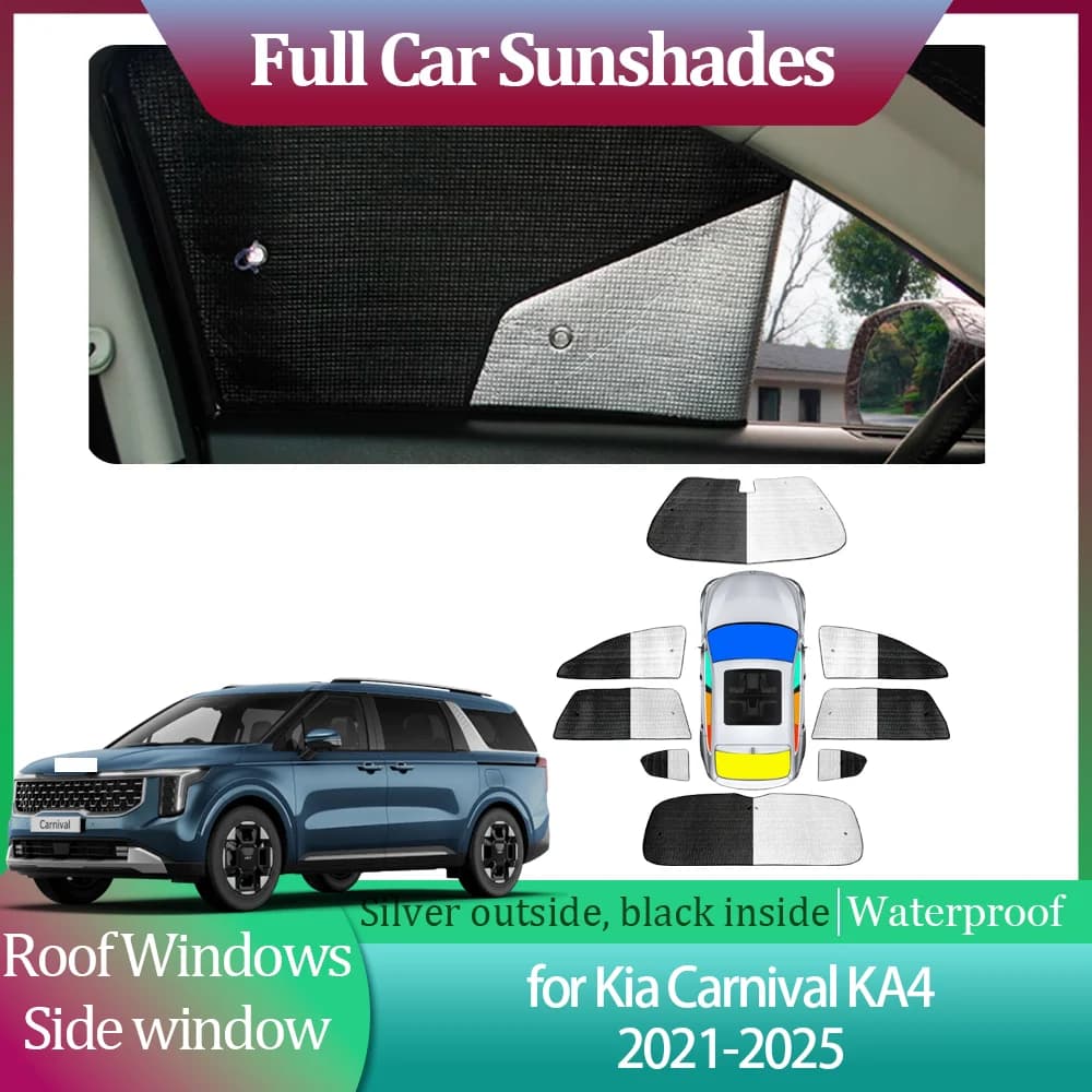 Auto Parasole per Kia Carnival KA4 Grand 2021 2022 2023 2024 2025 Parabrezza Tenda Tetto Finestre Visiera Tetto Apribile Set Accessori