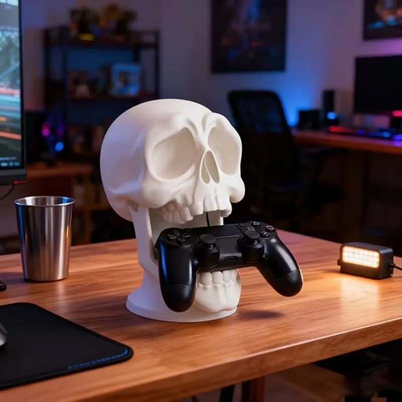 Super Sale Gaming Controller Stand Headphone and Controller Stand Skull Controller Storage Stand Desktop Gaming Accessories
