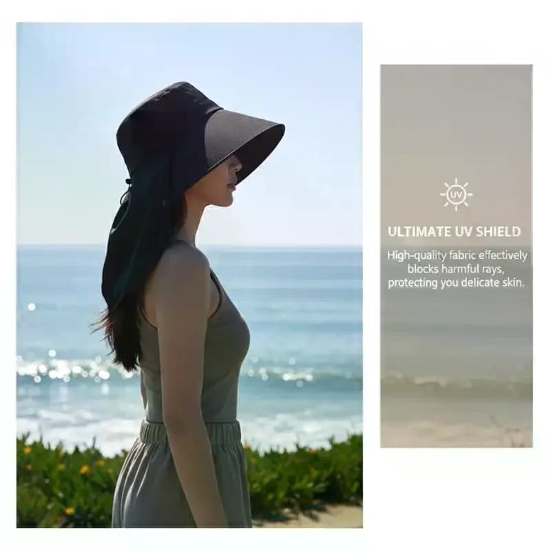 Cappello da Pescatore a Tesa Larga con Protezione Solare per Uomo e Donna, Leggero, Traspirante, Anti-UV, Accessorio Estivo da Spiaggia