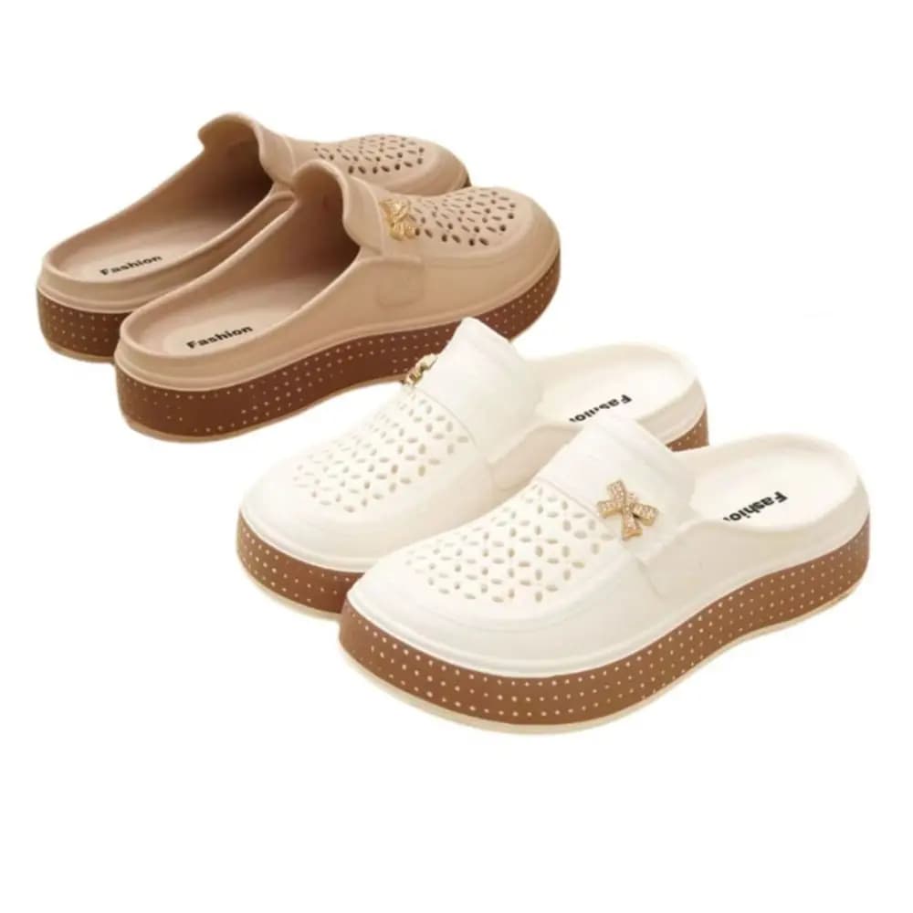 Simple EVA Women's Clogs Non-slip Thick Sole Summer Sandals Breathable Lightweight Beach Clogs for Pool