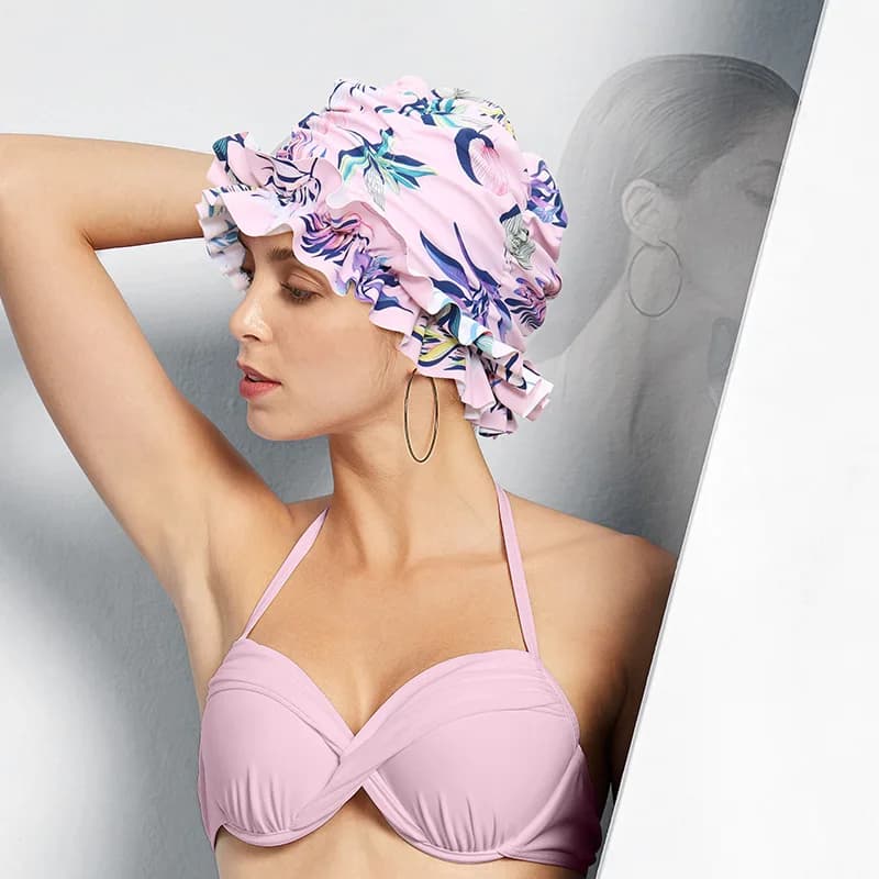 Comfortable Swim Hat Accessories with Nylon Fashion Women Raincoats