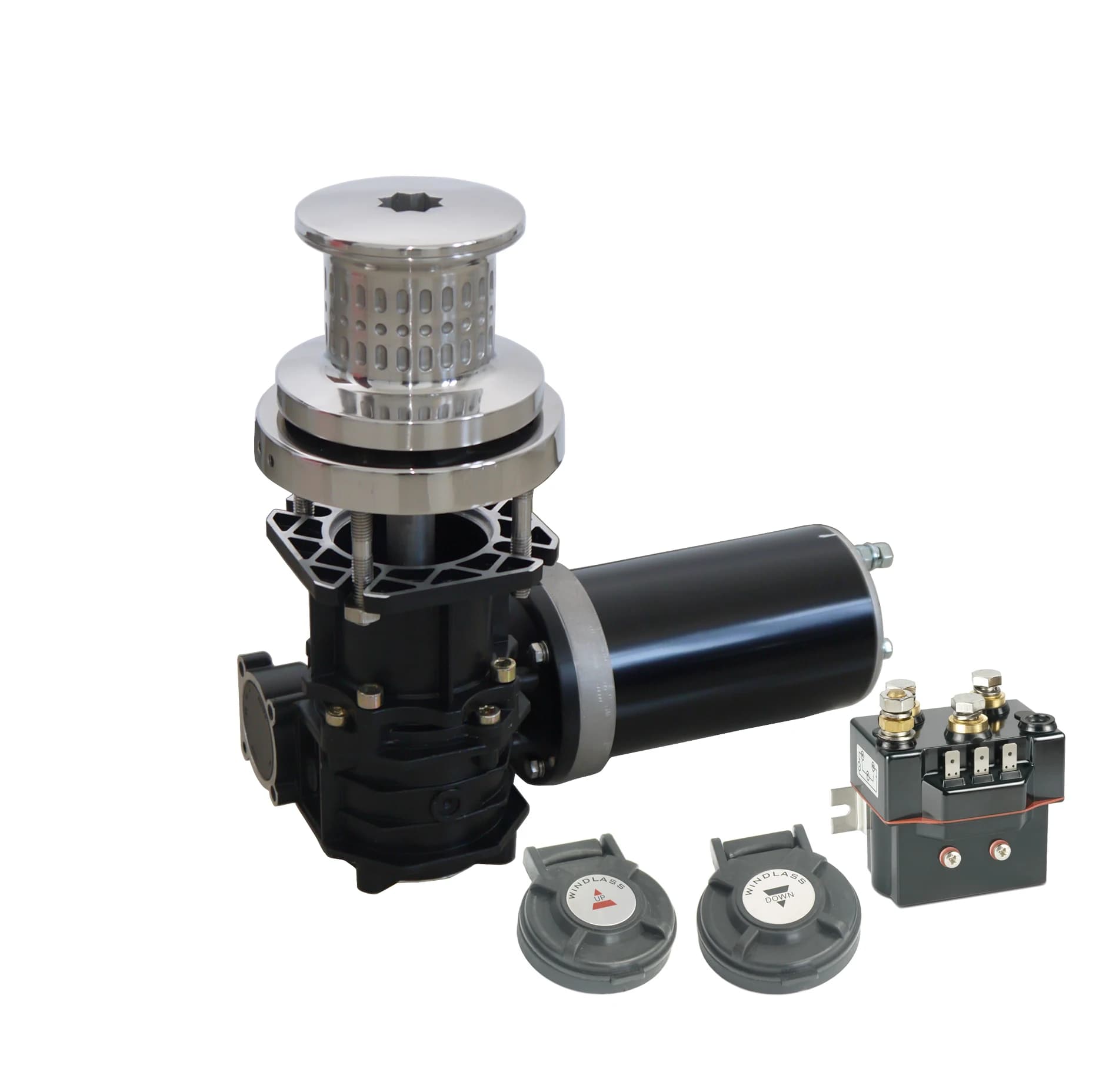 Guinuola per verricello con ancoraggio per cabestan a corda verticale per barche marine 316L SS 12V 600W-1500W