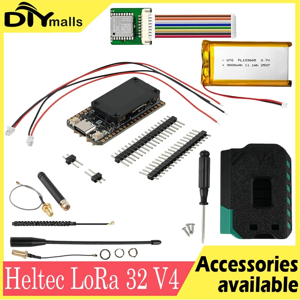 Heltec WiFi LoRa 32 V4 Scheda di sviluppo Display OLED V4 custodia antenna batteria ESP32-S3 SX1262 per dispositivi IoT meshtastici Arduino