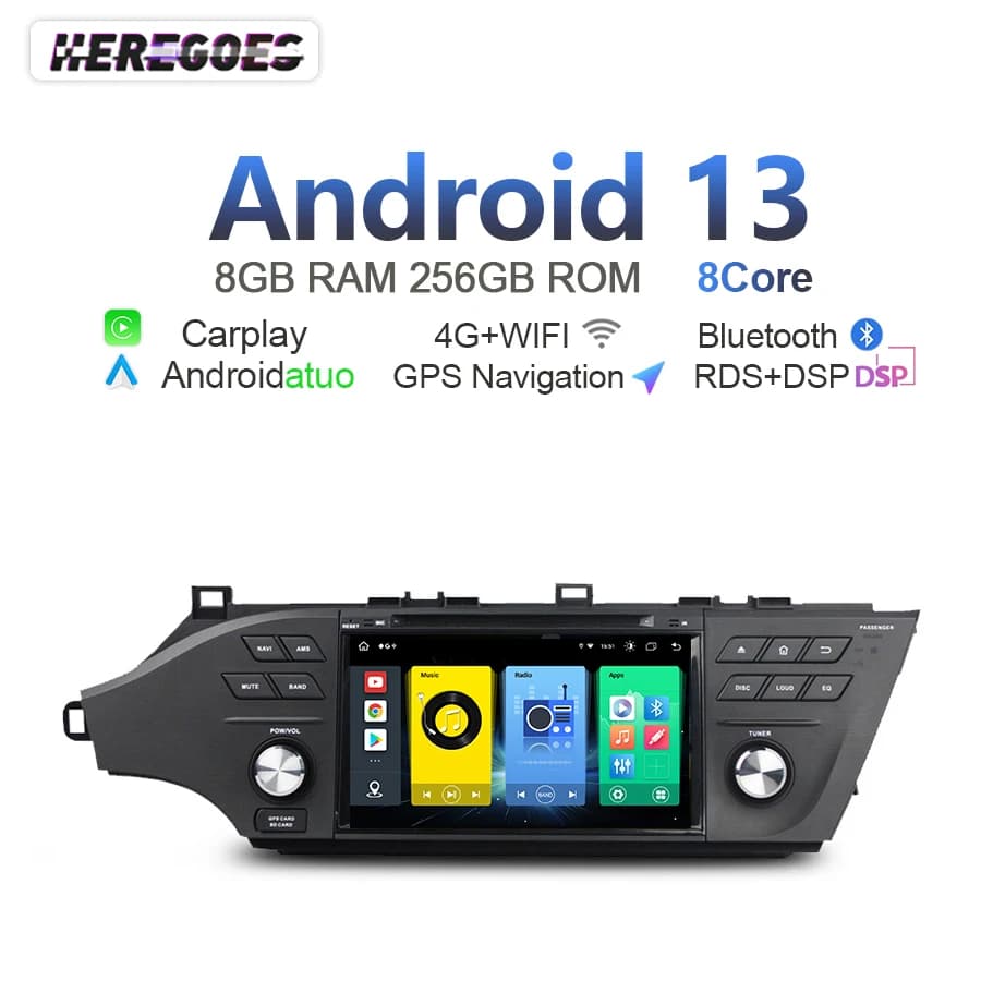 Wireless Carplay Auto Android 13.0 lettore DVD per Auto 8 + 256G Bluetooth Radio di navigazione GPS per Toyota Avalon 4 IV XX40 2012-2018