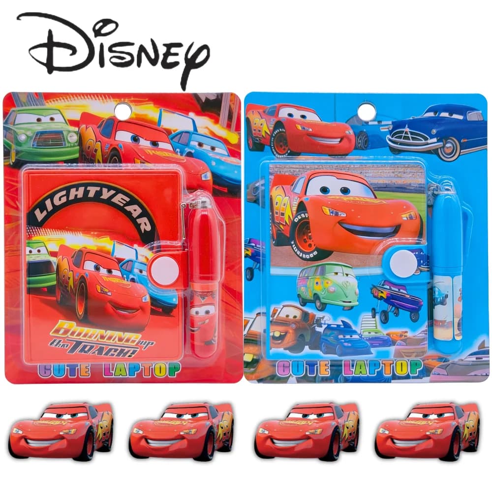 HOT Pixar Cars 3 Disney Saetta McQueen Libro tascabile del fumetto Carino Mini Notebook Studente Penna Set di cancelleria Ricompensa per il regalo dei bambini
