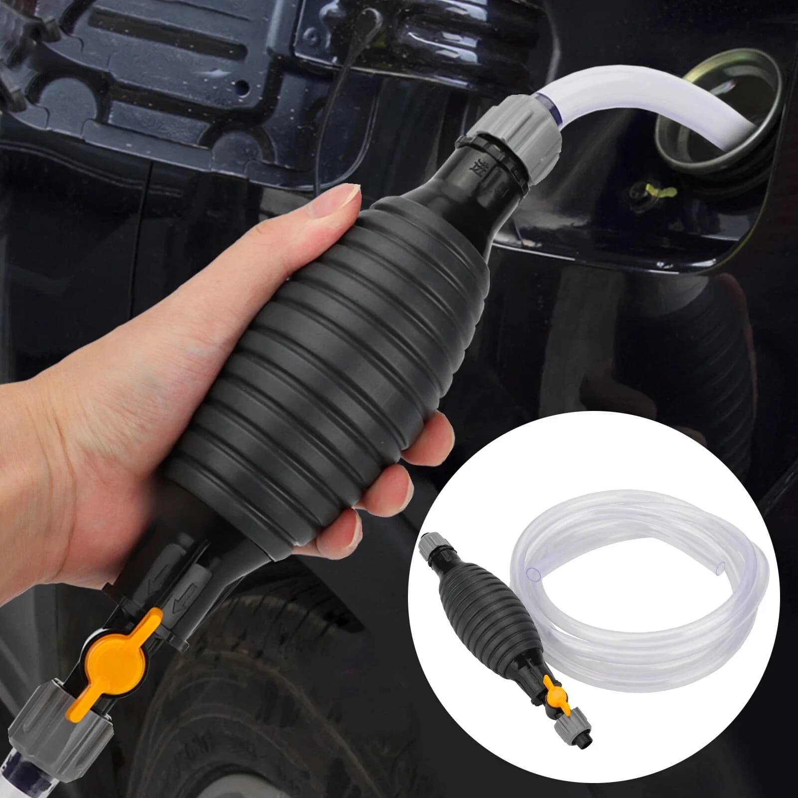 9.8Ft Siphon Hose Transfer Hand Pump