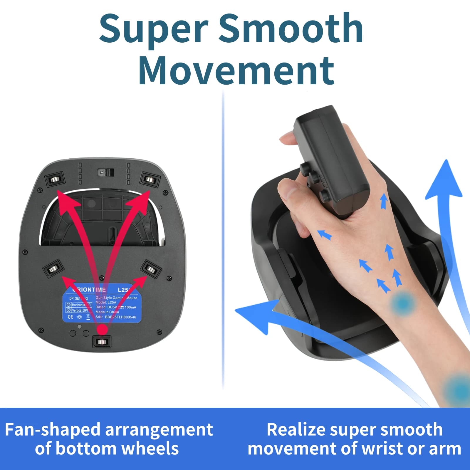 Pistola Mouse FPS Gioco Maniglia per pistola Impugnatura Periferiche cablate Pc Accessori per giocatori personalizzati Mouse da gioco Accessori da gioco Regalo