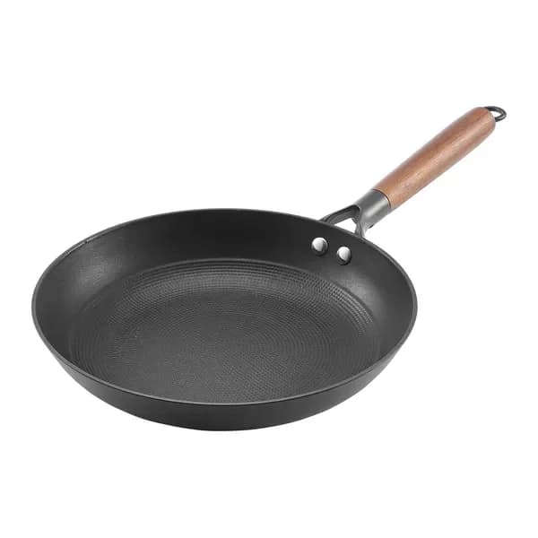 Set of 3 piece 8 10 12 inch cast iron pans black