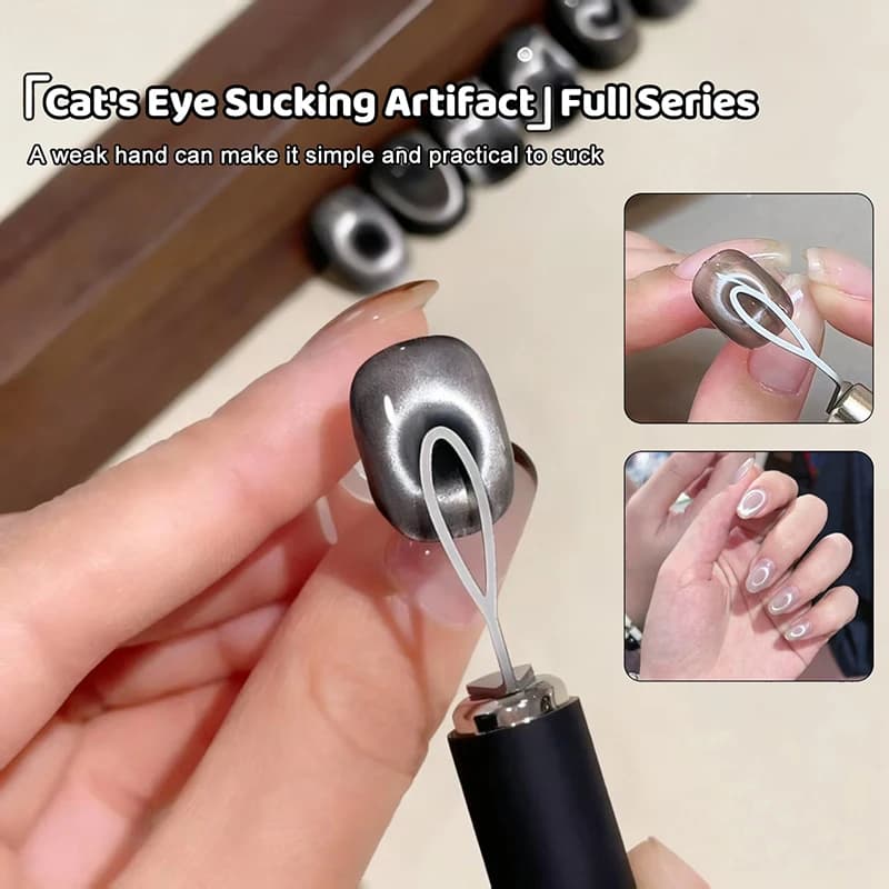 Magnet Cat Eye 2in1 Double Head Cavalry Strong Magnetic Effect French Nail Art Multifunctional tool for use in DIY salon