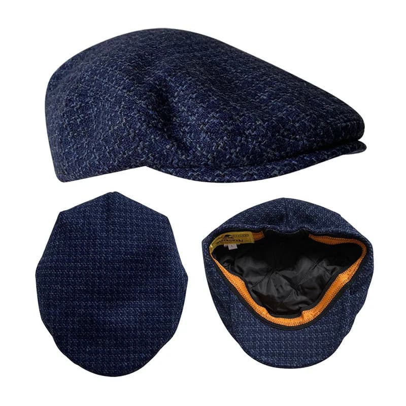 Navy Blue Newsboy Cap Vintage British Flat Top Beret Hat Casual Stylish Unisex EU US