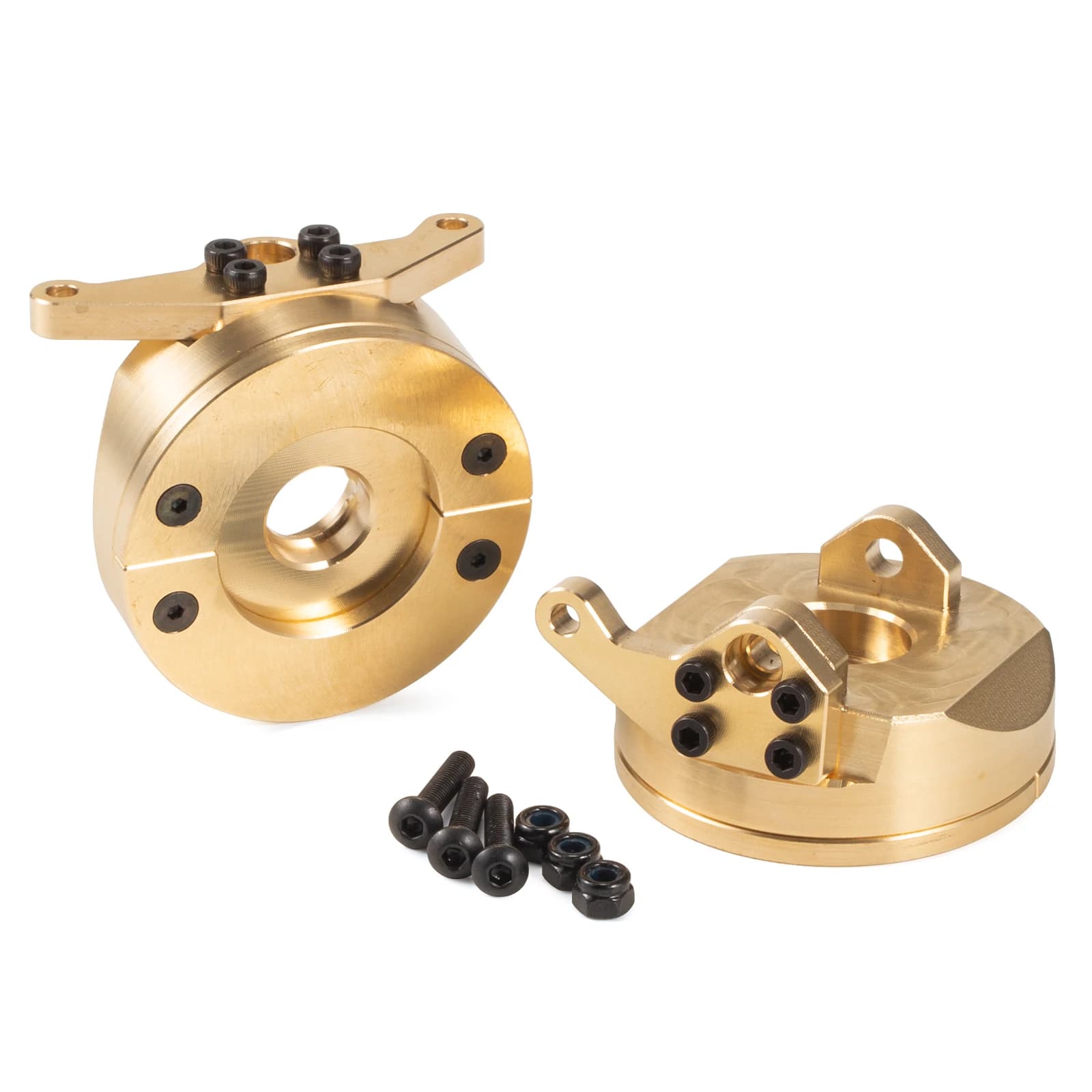 Machined H10 Brass Steering Knuckle Weights for 1/10 RC Crawler Vanquish H10 Optic Front Axle Low CG Upgrade Parts