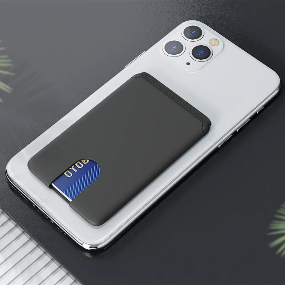 Adesivo per supporto per telefono Porta carte di credito Portafoglio per cellulare in silicone morbido adesivo 3M compatibile per Iphone Android Samsung