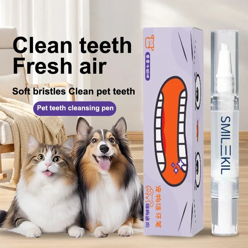 Pet Teeth Cleaning Pen Cat/dog Teeth Whitening Pen Kit for cleaning toothbrushes for home pets Fresh feed Soft bristles Teeth brushes for pets