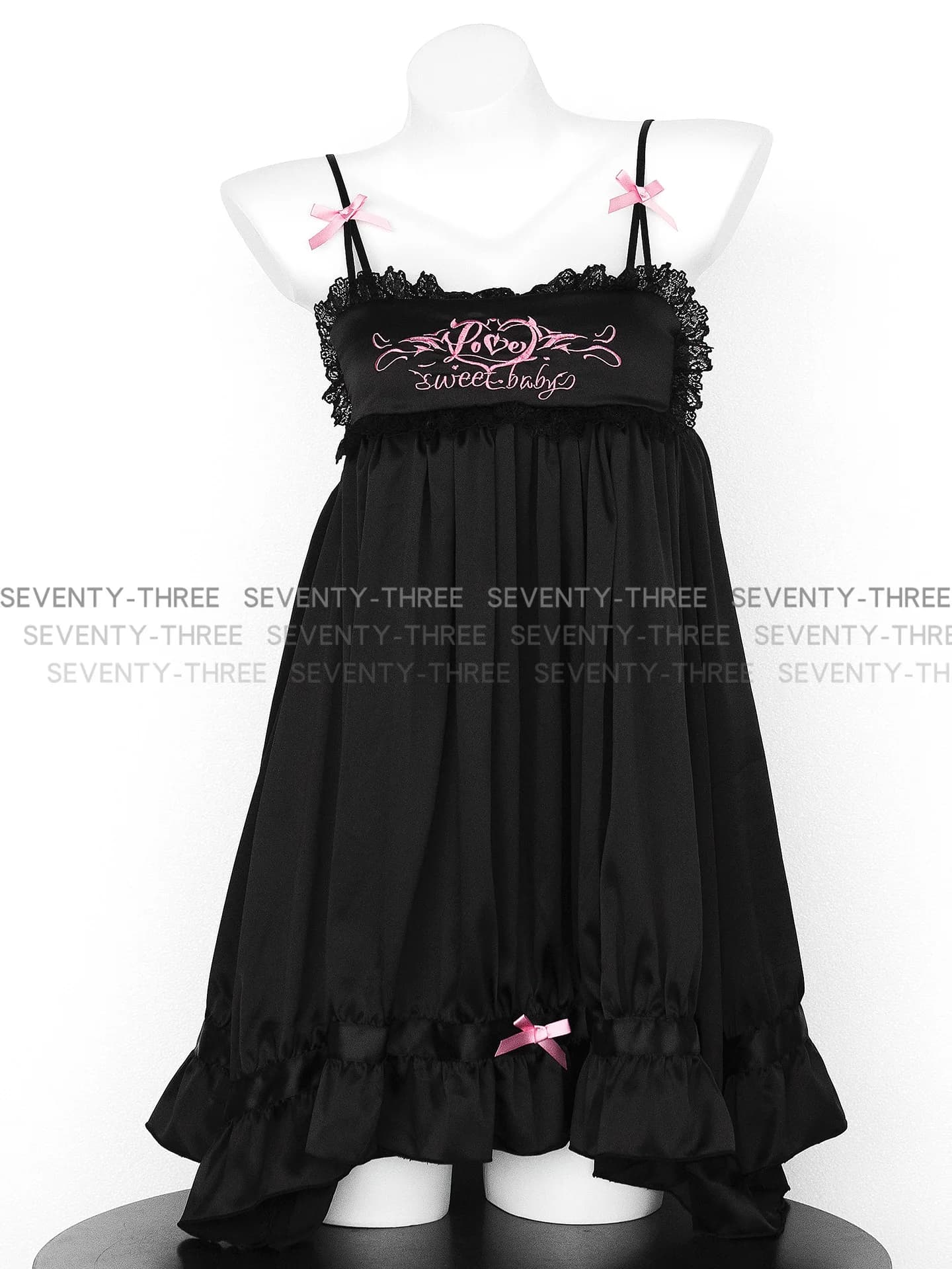 Anime Kawaii Lolita Girl Camicia da notte Uniforme Donna Abito nero Pigiama Abiti Costume cosplay