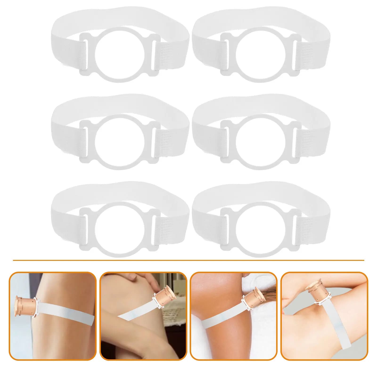 6 Pieces Elastic Faxes for Moxa, Door Belts Resistant to wear, Creative Structure, Professional Accessories for Home Moxibustion