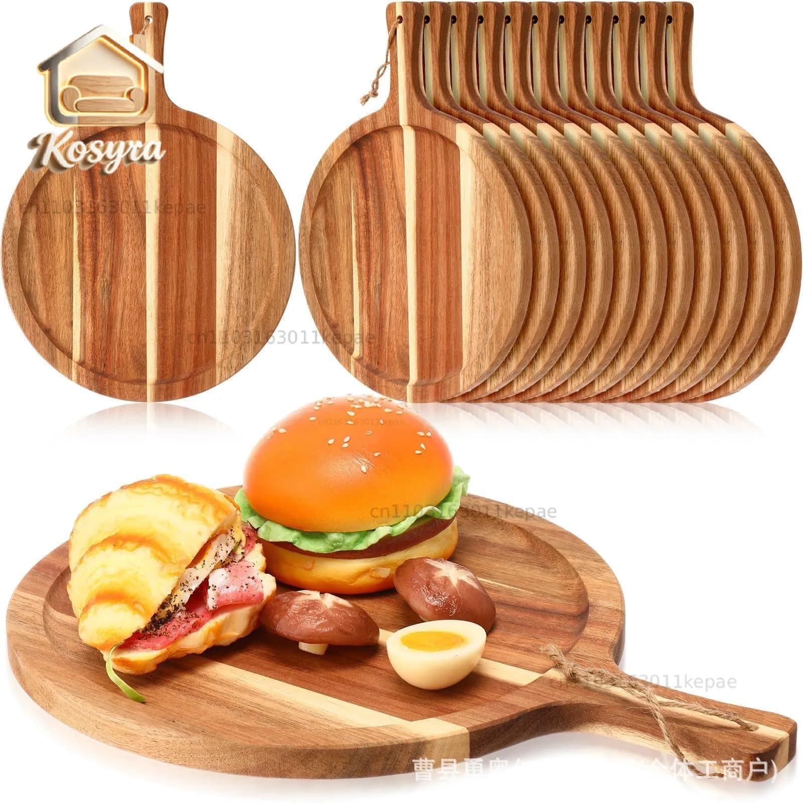 Wooden Simple Kitchen Cutting Board Restaurant Fruit Steak Chip Board Wooden Wall-Mountable Bread Tray Tray