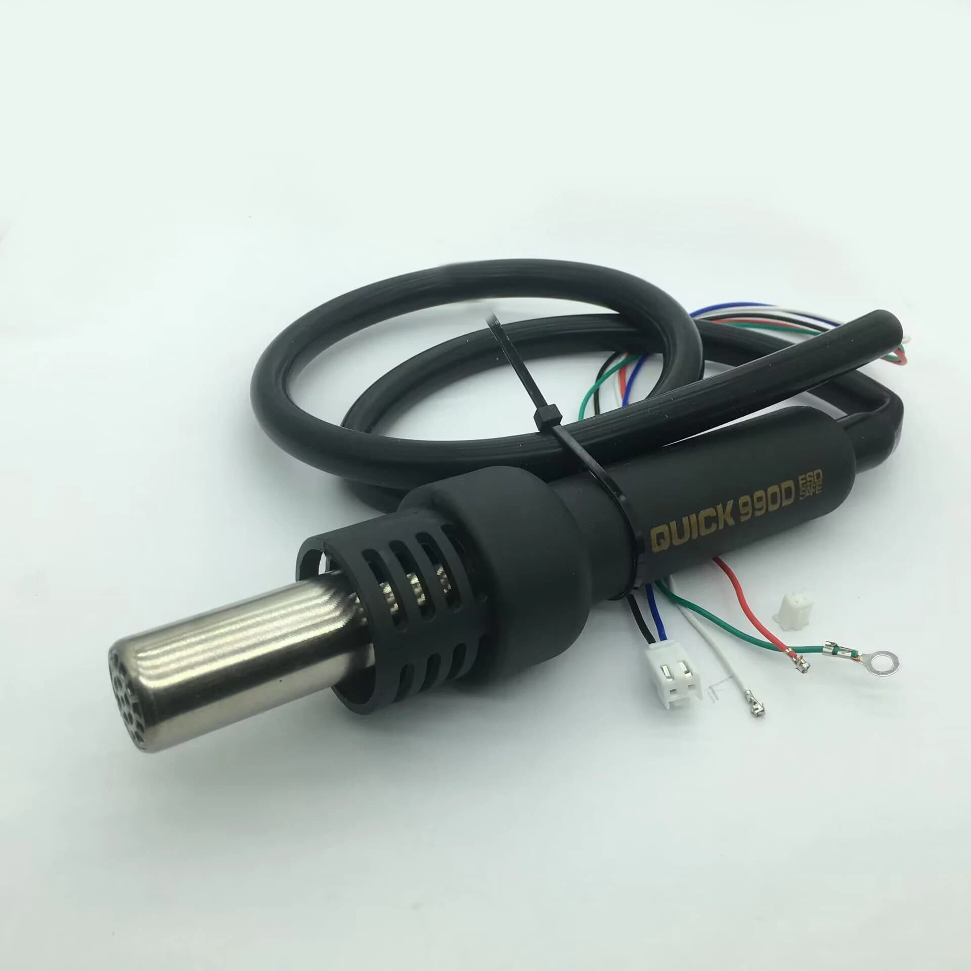 Tubo in silicone cavo a 5 pin AC 220V 110V maniglia per pistola ad aria calda con nucleo riscaldante per stazione di saldatura QUICK 850D 990D