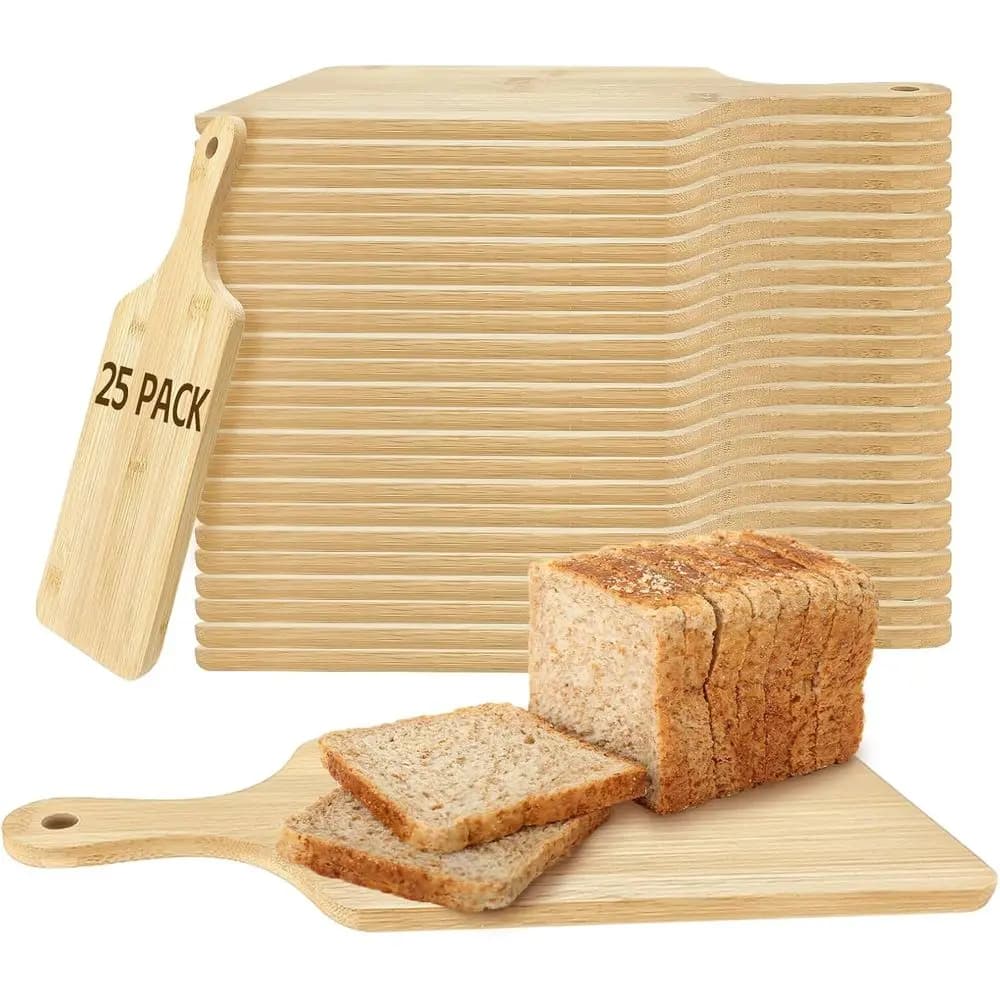 25 PCS Cutting Board Bulk Wood Chopping Board Laser Engraving Serving Board with Handle Charcuterie Boards Customized Mother's D