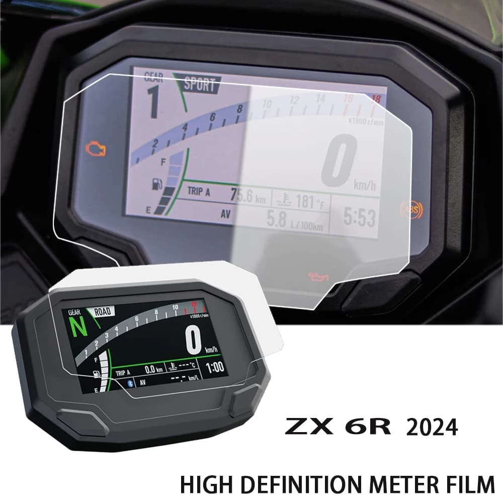 For Kawasaki ZX-6R 2024+ ZX-10R 2021+ Motorcycle Instrument Film ZX 6R Accessories Scratch Cluster Screen Dashboard Protection