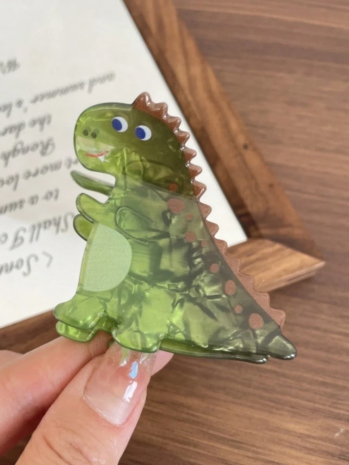 Fermaglio per capelli a forma di dinosauro creativo da donna, accessorio per capelli simpatico e cartoonesco