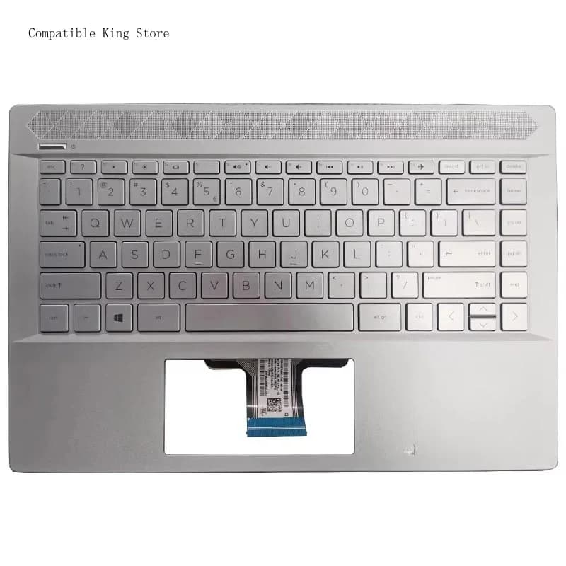 B New US Keyboard For HP Pavilion 14 14-CE TPN-Q207 G7A Laptop Palmrest Upper Top Case with Backlit Keyboard L19191-001