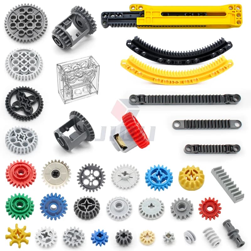 MOC Mattoni Serie di ingranaggi tecnici Scatola per rack a vite senza fine Differenziale compatibile con tutte le marche Modello di autoBuilding Blocks Bulk Sostituisci le parti giocattolo