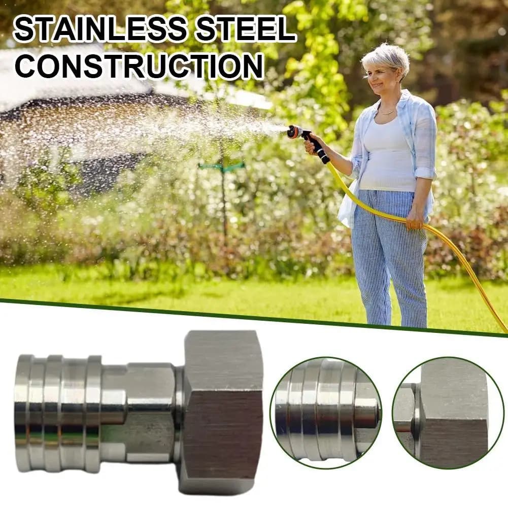 Adapter for garden tubing, converts the water pipe into an electric washing machine and connects the car wash nozzle
