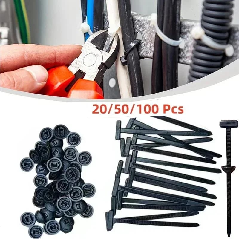 Nuovo 20/100pc Universale In Nylon Fascetta Fibbia autobloccante Zip Tie Fibbia Cavo Domestico Cinghia Fissa Gap Strumento Auto Zip Tie