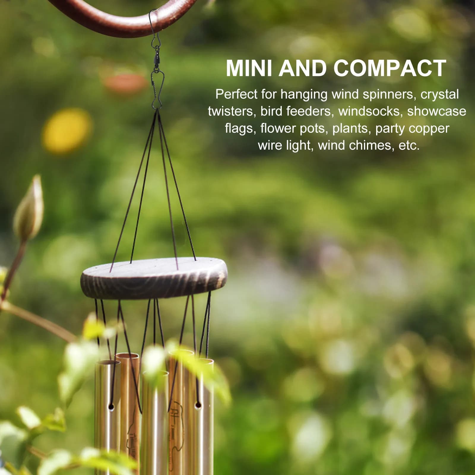 10Pcs Stainless Steel Windsock Clips Dual Swivel Hooks 360 Rotatable Suspension Hanging Hooks for Wind Chimes Plants