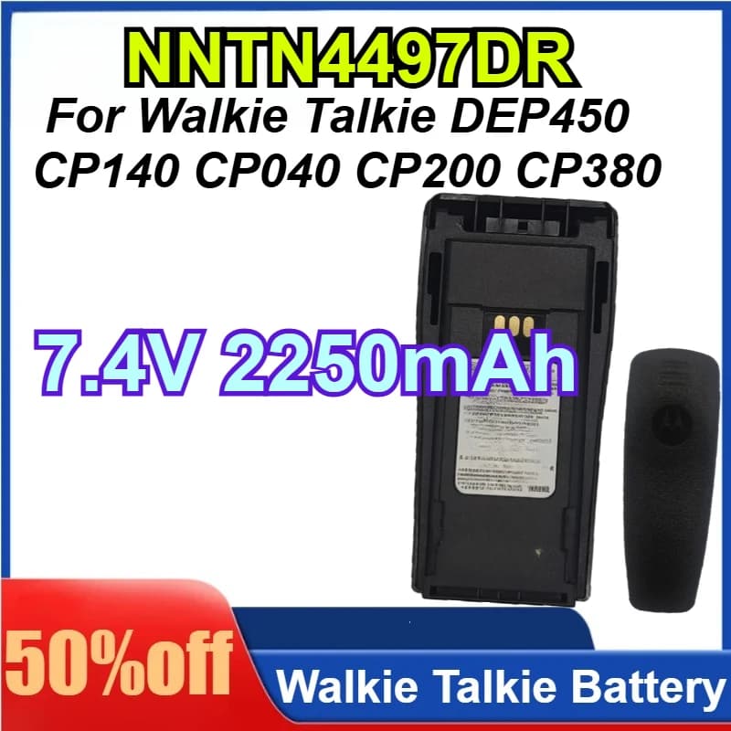 Batteria di Ricambio NNTN4497DR 2250mAh per Walkie Talkie DEP450 CP140 CP040 CP200 CP380 EP450 CP180 GP3188 GP3688 Radio Bidirezionali