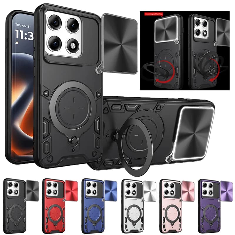 Heavy Duty Protective Cover For Motorola Moto Edge 70 Pro Case With Ring Stand Holder Lens Protection Fundas Coque Capa