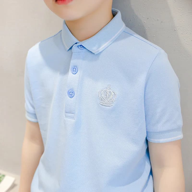 Ragazze ragazzi Polo bambini t-shirt a maniche corte adolescenti cotone Top Tees estate da 3 a 14 anni abbigliamento per bambini stile coreano