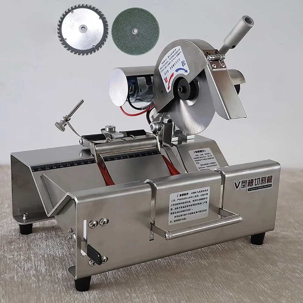 Tagliatrice di precisione multifunzione AC 220 V con scanalatura a V – per bastoncini di incenso, legno, rame, alluminio, ferro, acciaio inossidabile