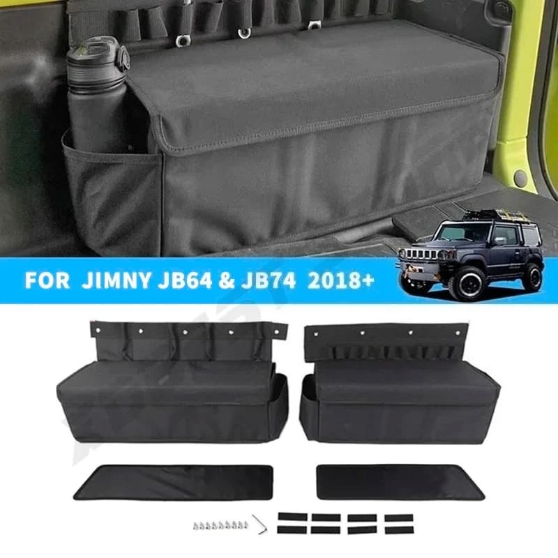 Rear Trunk Side Storage Bag Cargo Tools Organizer Interior Accessories for Suzuki Jimny 3 Door Only 2019 2020 2021 2024 2025
