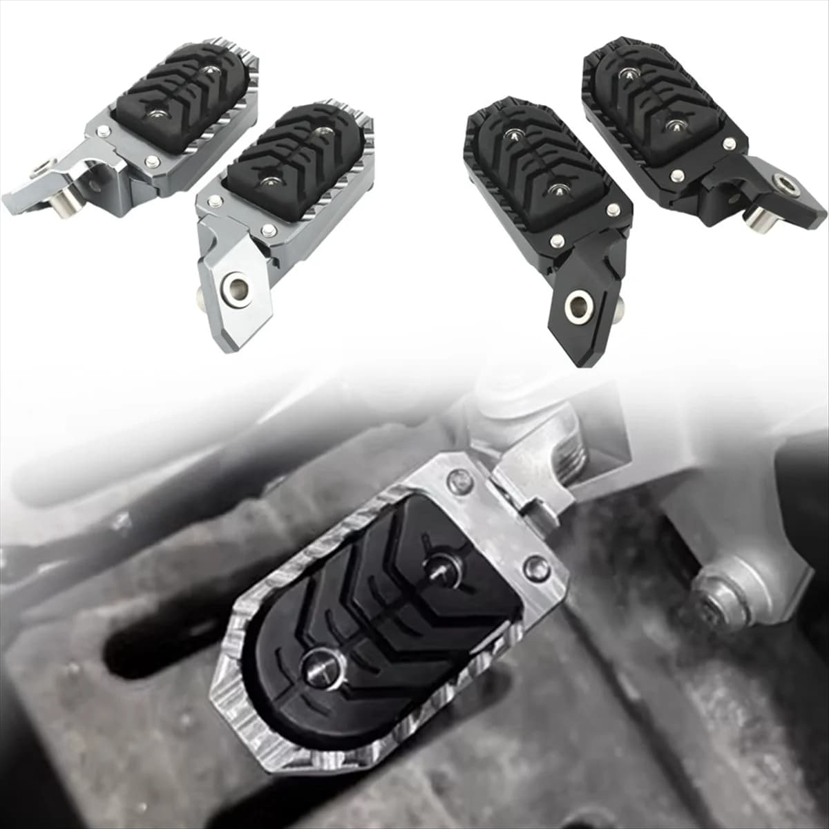 T48C_Piedini anteriori per moto Pedane poggiapiedi regolabili per BMW R1250GS R1200GS R 1200 GS ADV Adventure ADVENTURE,B