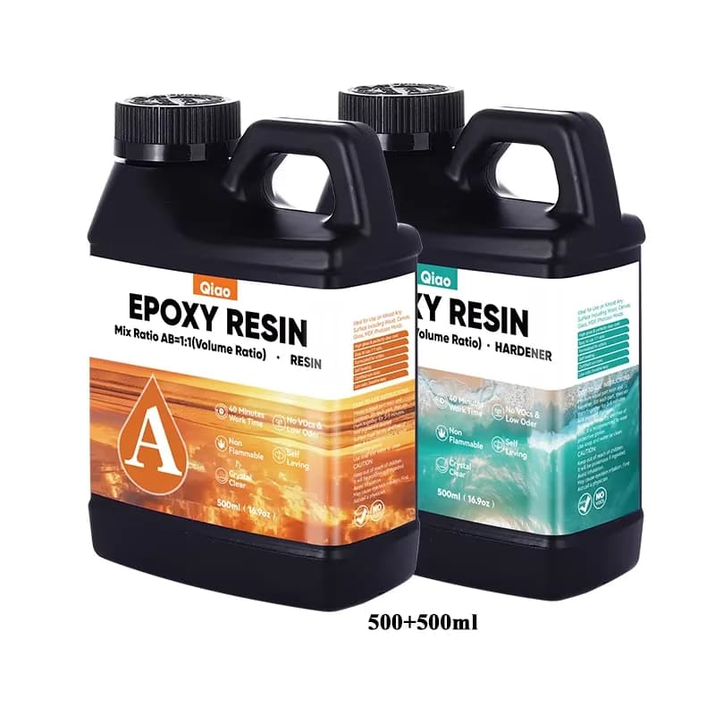 Kit di Resina Epossidica a Rapida Asciugatura per Gioielli, Sottobicchieri e Arte | Resina Epossidica Non Tossica, a Basso Odore, Trasparente come Cristallo, Facile da Miscelare