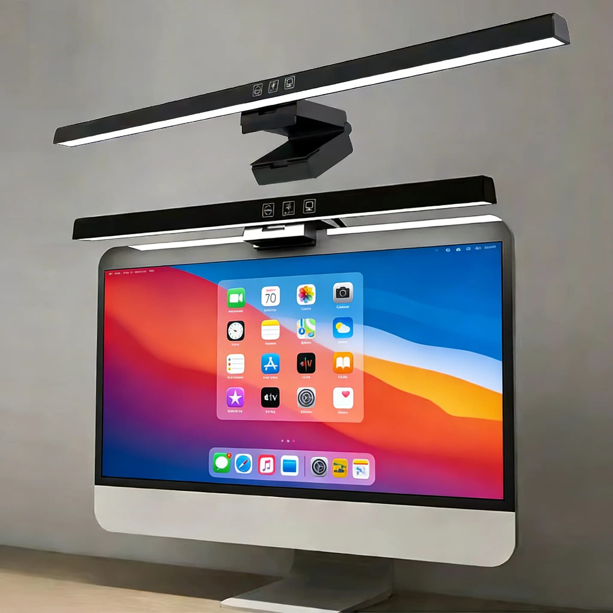 Barra Luminosa LED per Monitor Dimmerabile con 3 Colori, Lampada da Scrivania per Studio, Ufficio, Lettura, Protezione Occhi, Luce Sospesa per Schermo