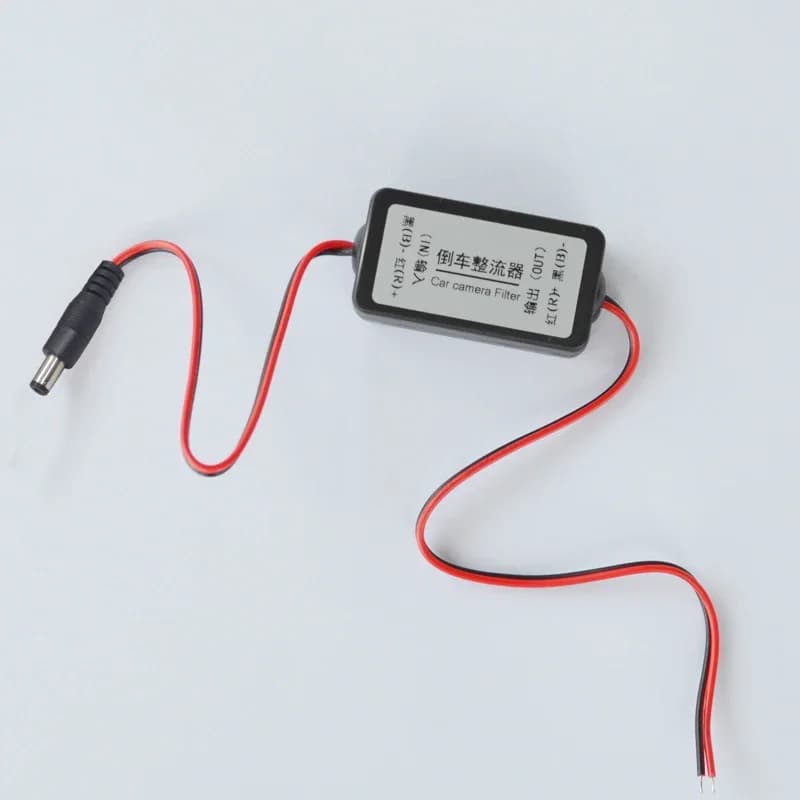 QXNY Raddrizzatore DC 12V Alimentazione Telecamera posteriore per auto Condensatore relè di potenza Auto Car Camera Filtro Relè Condensatore Connettore filtro