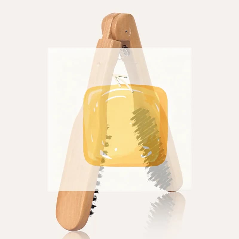 1Pcs Professional Hair Straightener Bristle Straight Hair Double Brush V-shaped Comb Clip Does Not Hurt Styling Tools DIY Home