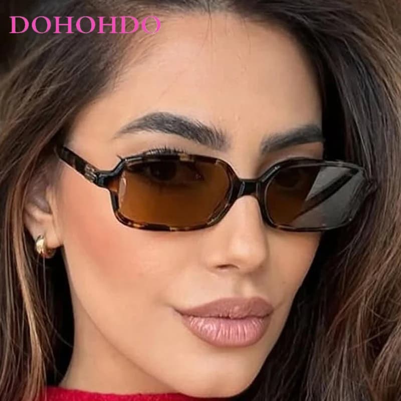 Classic Designer Vintage Small Square Sunglasses Women Cute Rectangle Eyewear INS Retro Sunglasses Driving Shades Women UV400