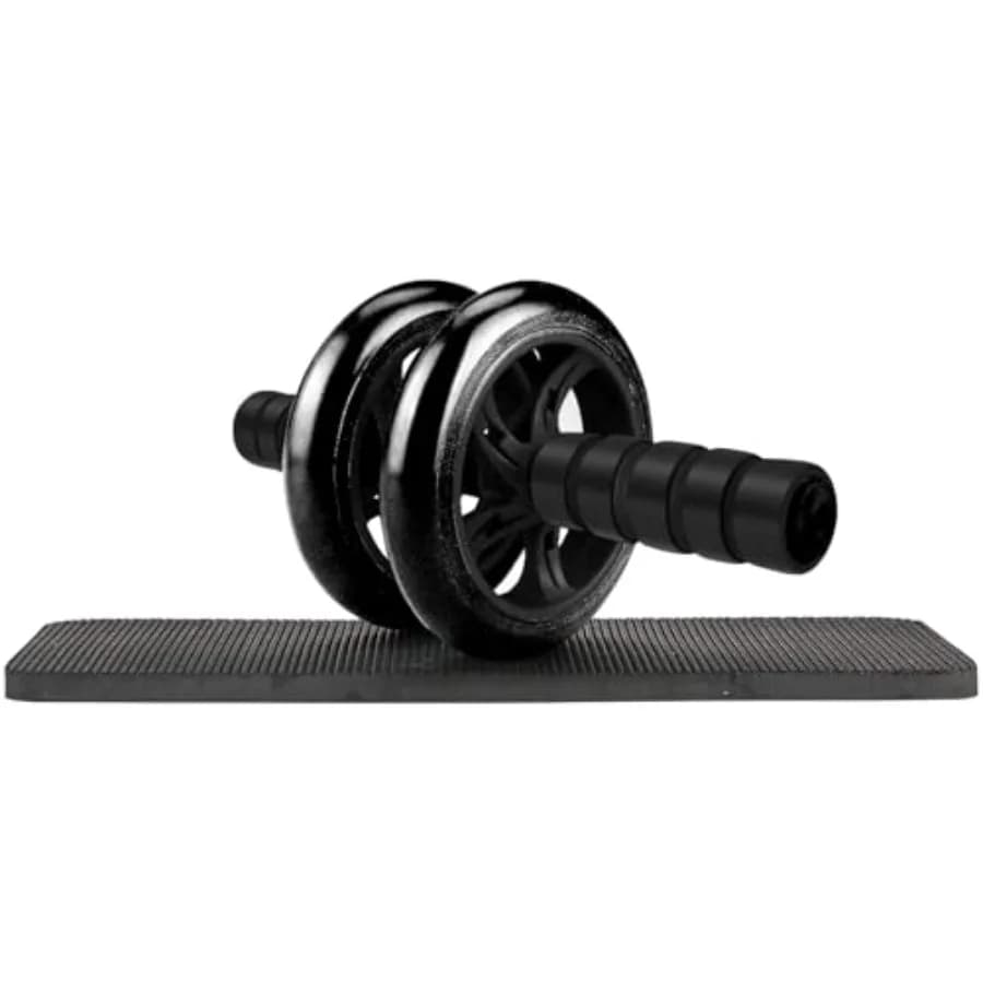 Home Training Abdominal Wheel, Core Strength Fitness Tool, Adjustable Resistance Roller and Non-slip Grip