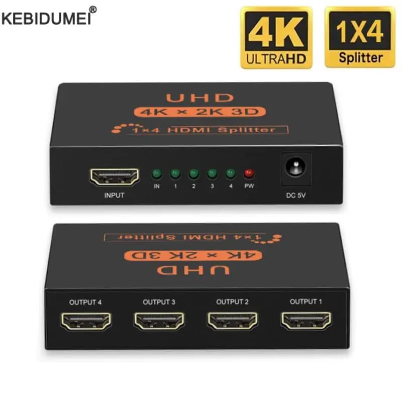 Convertitore doppio display splitter HDMI 4K 1080P con alimentazione per HDTV DVD PS3/4 Xbox Switcher compatibile HDMI